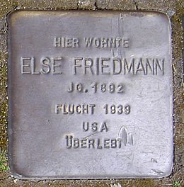 Stolperstein in Gedenken an Else Friedmann