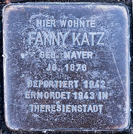 Stolperstein in Gedenken an Fanny Katz